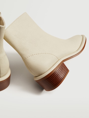 Bottines 'West' MANGO en blanc