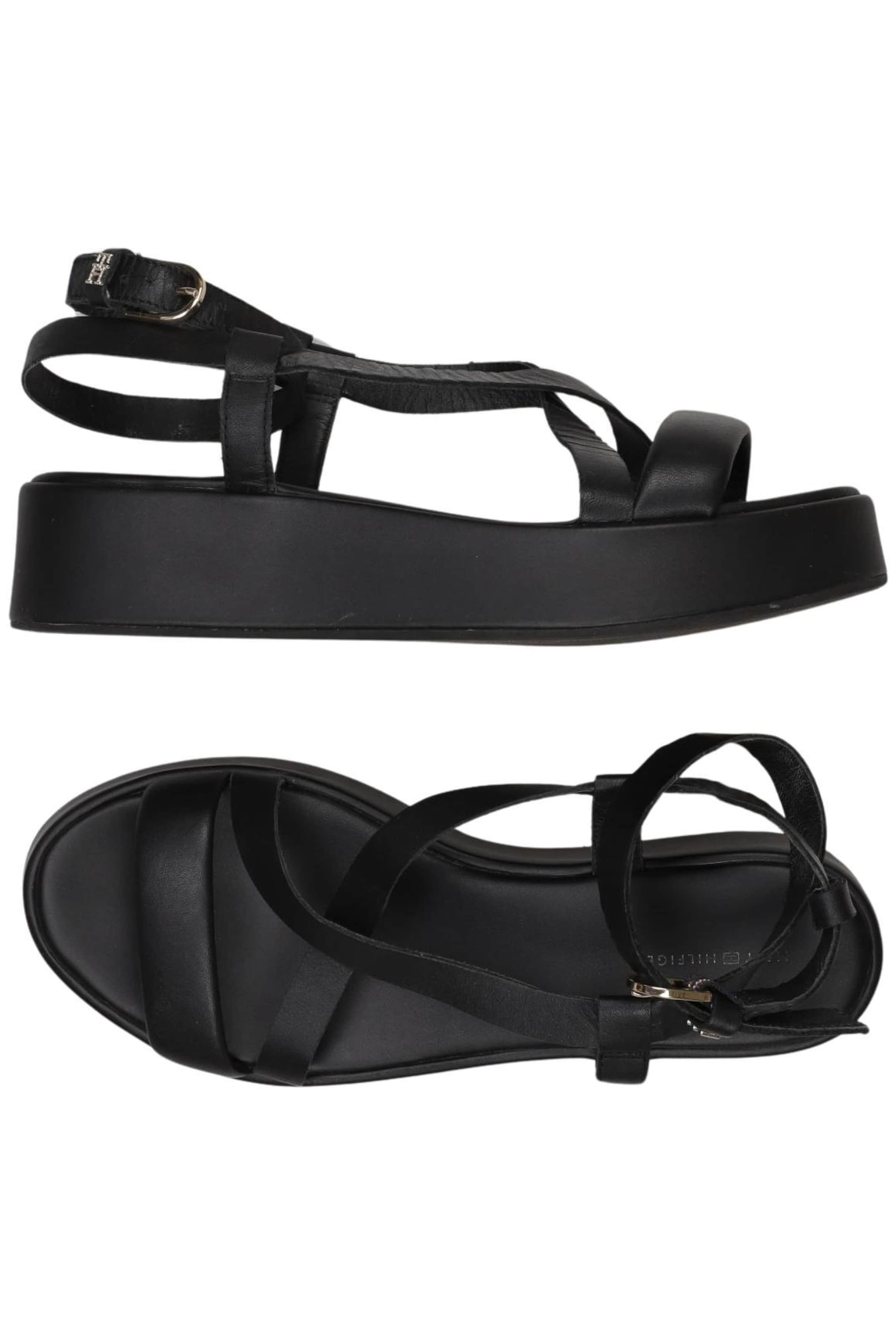 TOMMY HILFIGER Sandalen 39 in Schwarz: Vorderseite