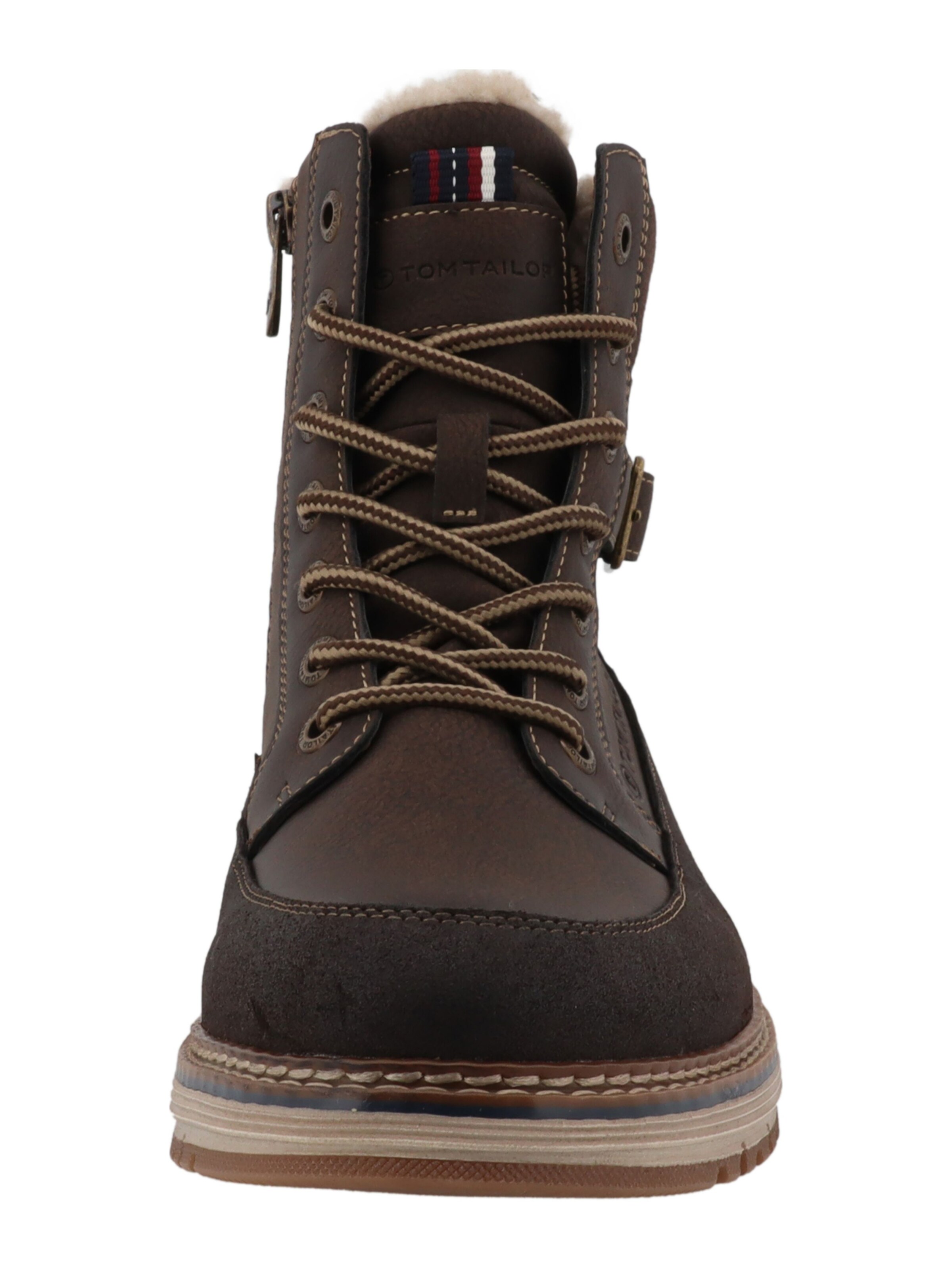 Bocanci cu șireturi de la TOM TAILOR pe maro