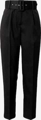 VERO MODA Tapered Pleat-front trousers in Black: front