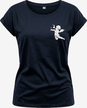 MAKAYA Shirt 'Engel' in Blue: front