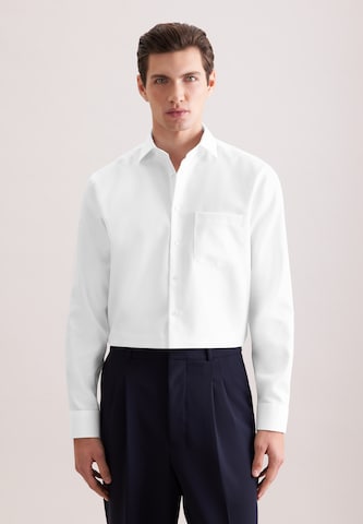 Coupe regular Chemise business 'Schwarze Rose' SEIDENSTICKER en blanc : devant