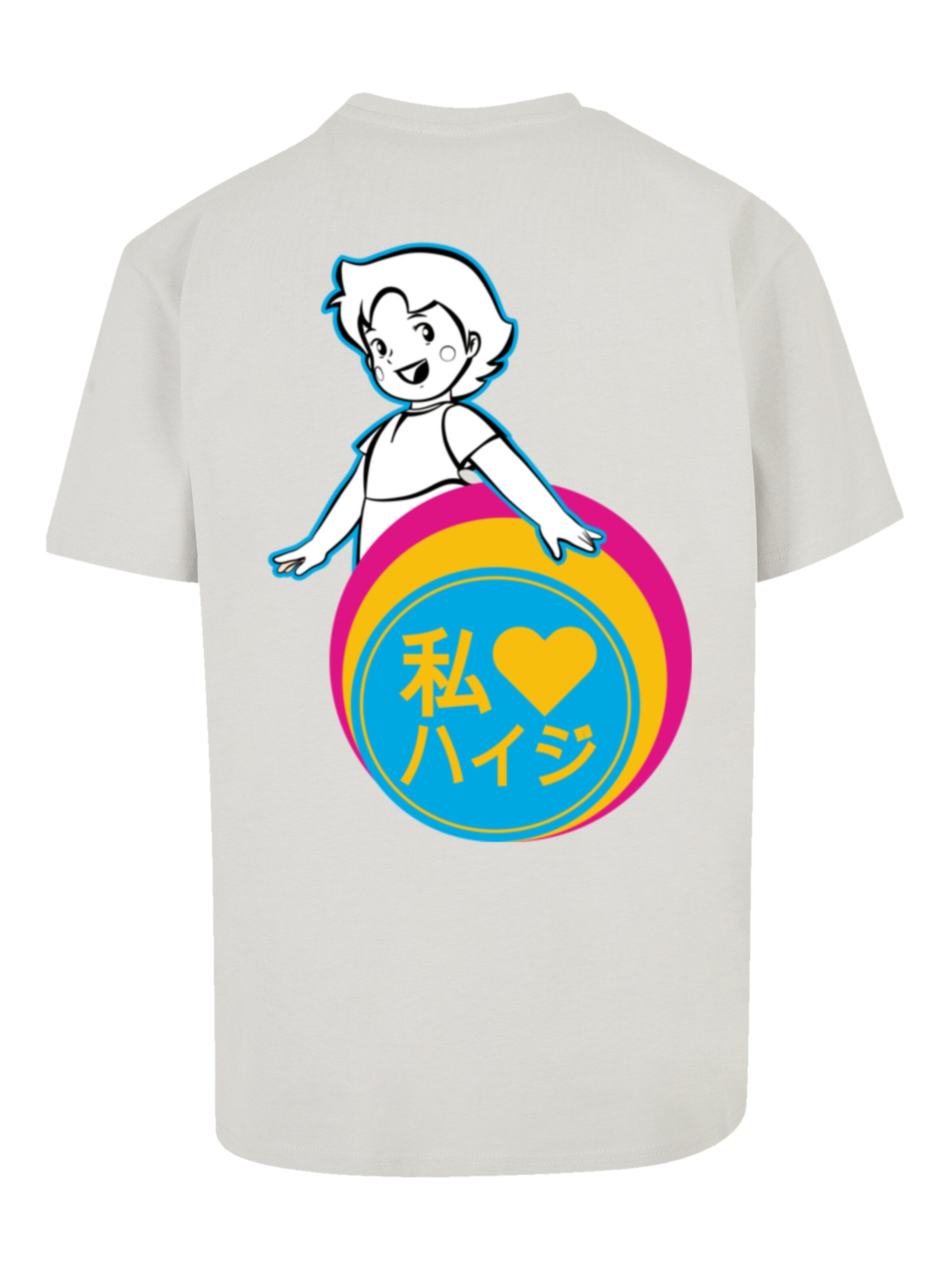 F4NT4STIC Shirt 'Heidi Heroes of Childhood' in Grijs