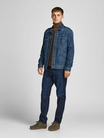 JACK & JONES Svetr 'BLUCARLOS' – hnědá