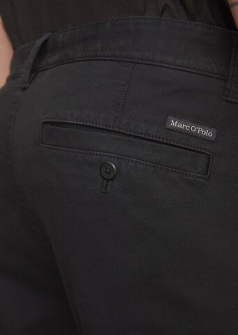 Marc O'Polo Regular Trousers 'Stig' in Black