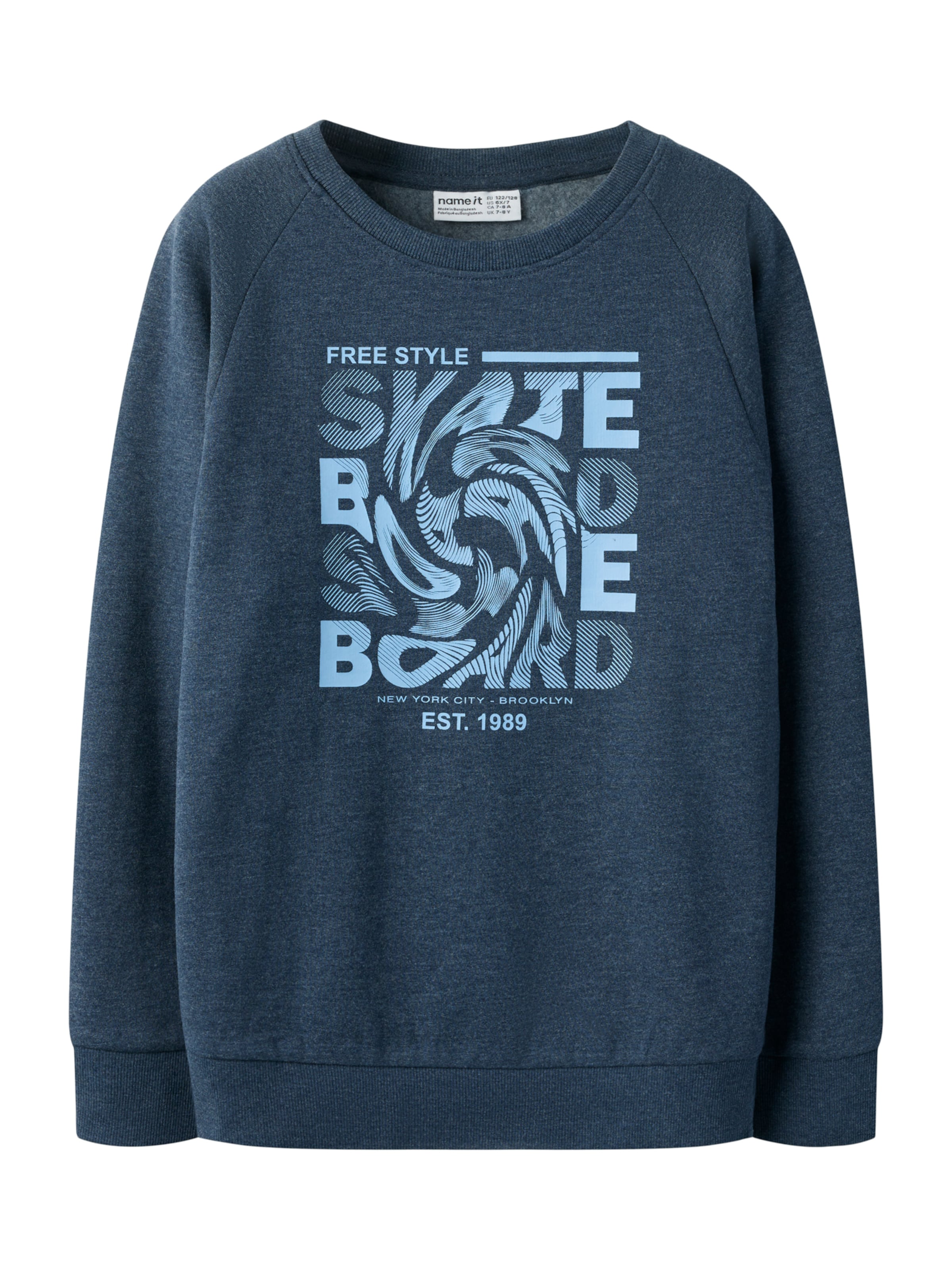 NAME IT Mikina 'NKMVION' – modrá: přední strana