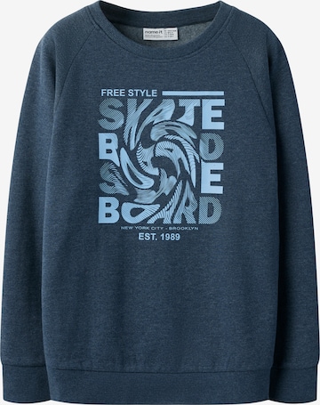 NAME IT Tréning póló 'NKMVION' - kék: elől