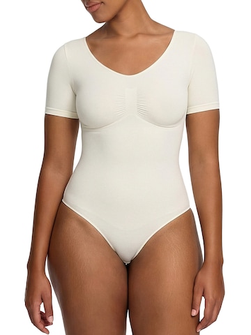 Body modelant 'T-Shirt Bodysuit Sculpting Shapewear mit String' cfab (formerly creamy fabrics) en blanc : devant