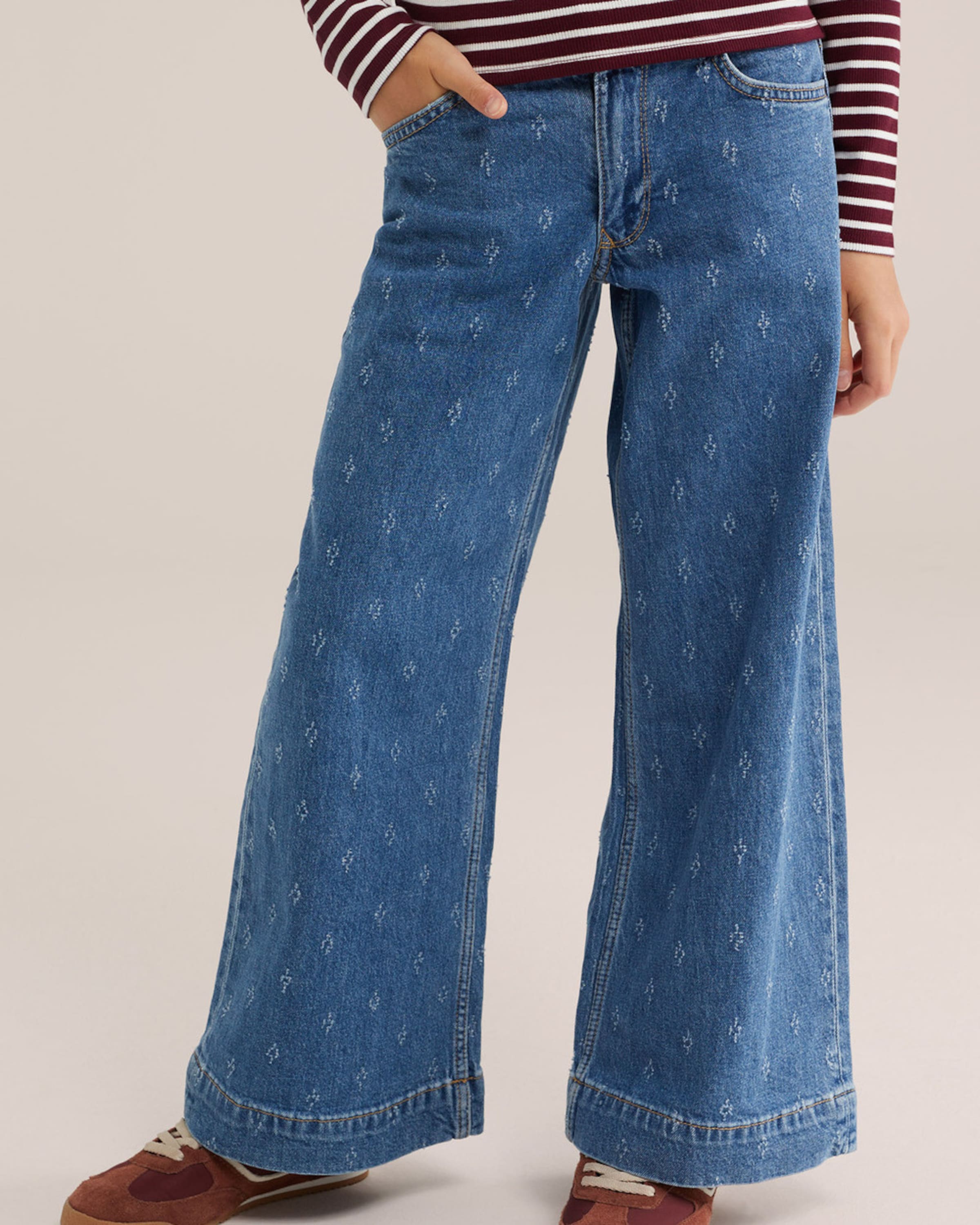 Wide leg Jeans di WE Fashion in blu