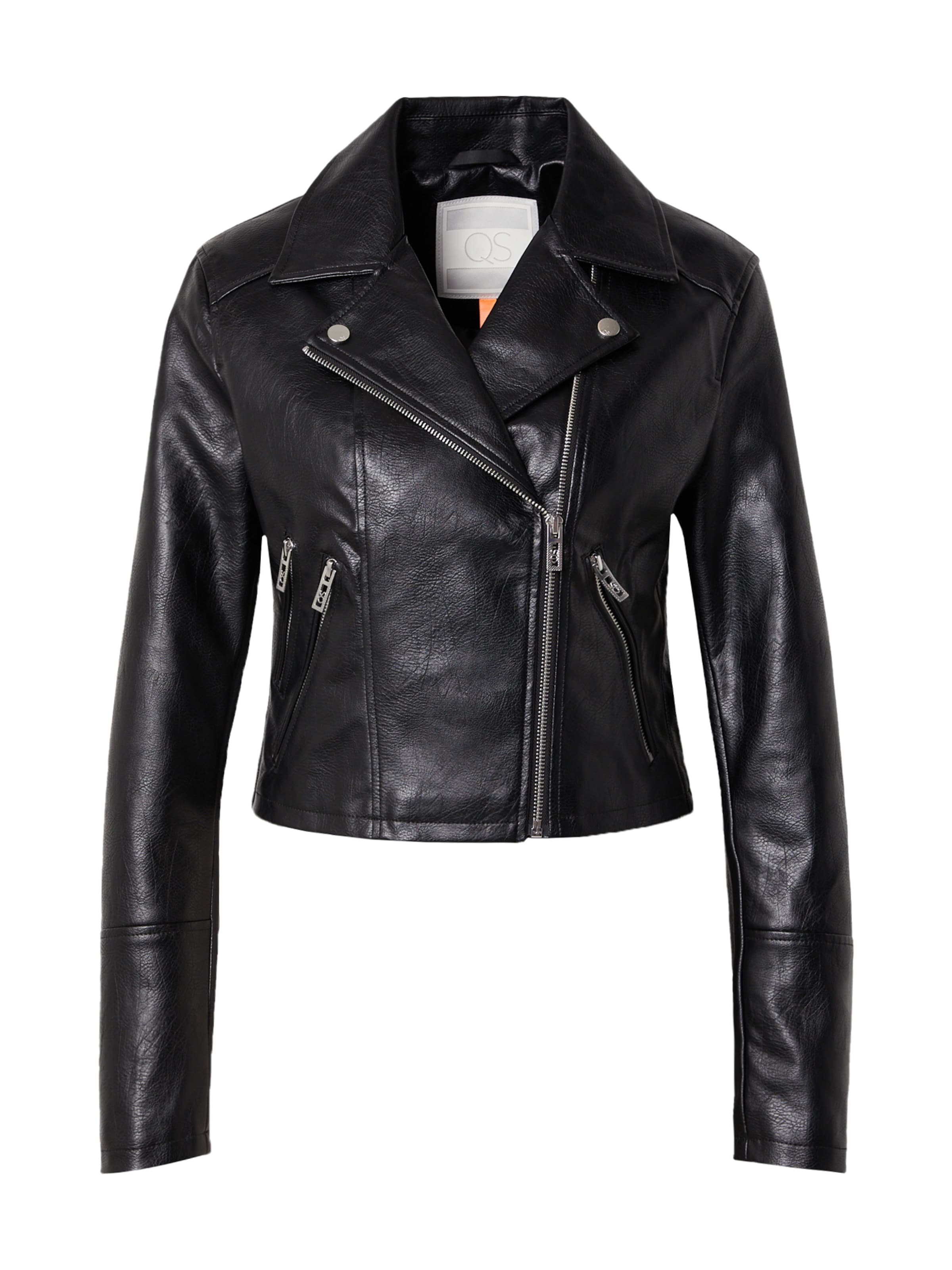 QS Between-season jacket in Black: front