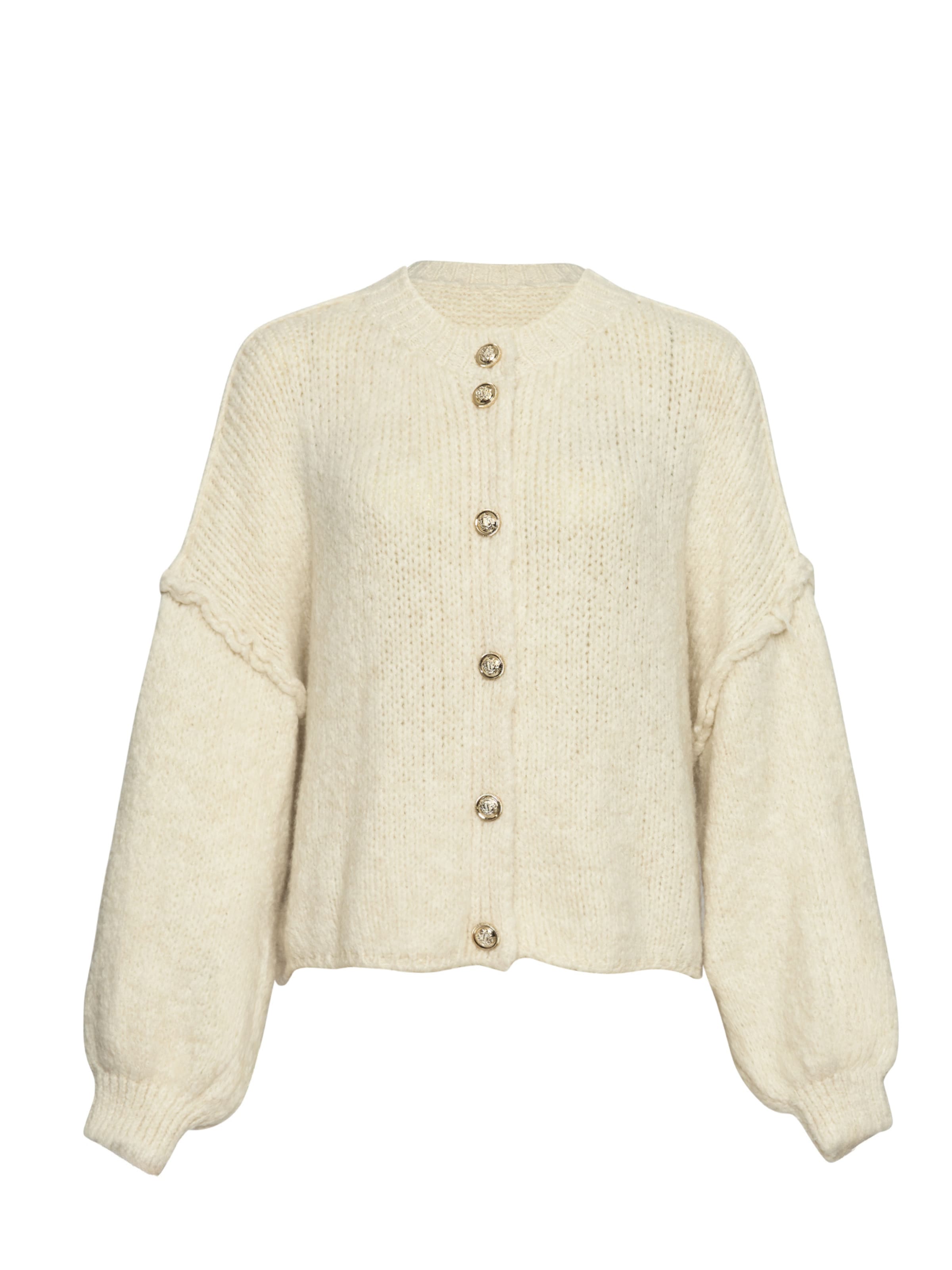 Lilavie Strickjacke ' Paulaa ' in Beige: Vorderseite