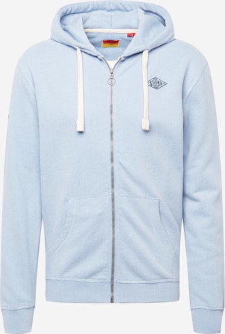 Giacca di felpa di Superdry in blu: frontale