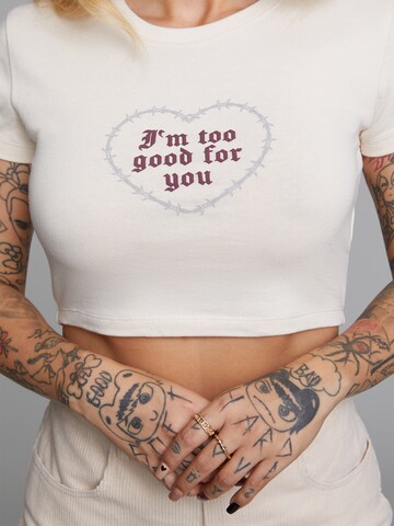 ABOUT YOU x Sharlota T-shirt 'Caja' i vit