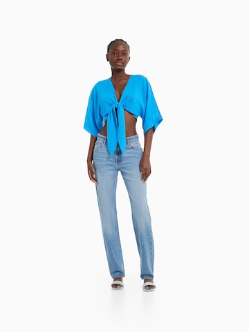 Bershka Regular Jeans in Blau