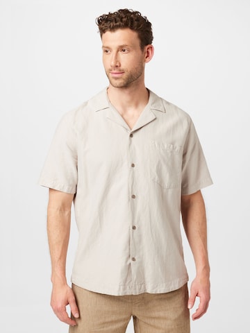 ARMEDANGELS Regular fit Button Up Shirt 'Lovdag' in Beige: front