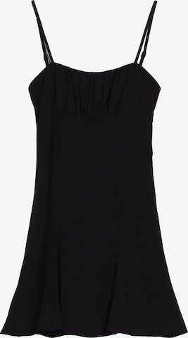 BershkaLjetna haljina - crna boja: prednji dio