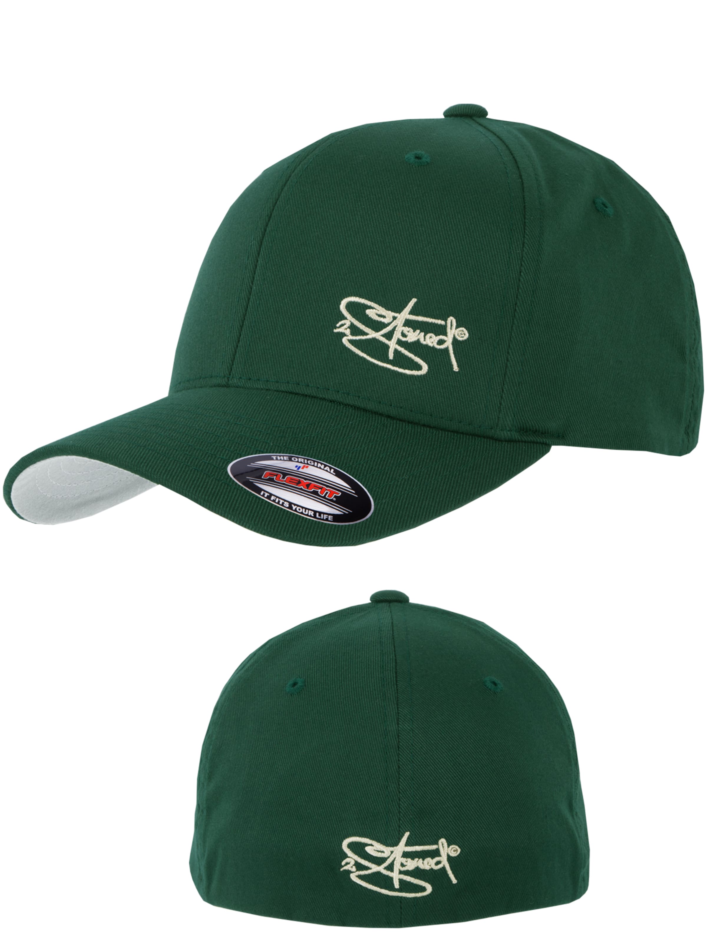 2Stoned Cap 'Flexfit Wooly Combed Classic' in Green