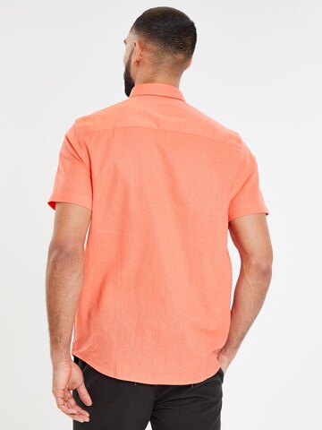 Threadbare Regular fit Button Up Shirt 'Dragon' in Orange