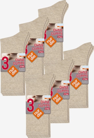Chaussettes ' 18er-Pack Ohne Gummi ' Nur Die en beige : devant