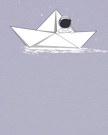 watabout.kids Shirt 'Astronaut In Paper Boat' in Purple
