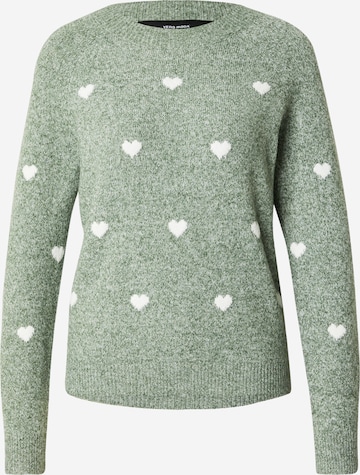 VERO MODA - Jersey 'VMDoffy Intarsia' en verde: frente