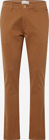 Coupe slim Pantalon chino BLEND en marron : devant