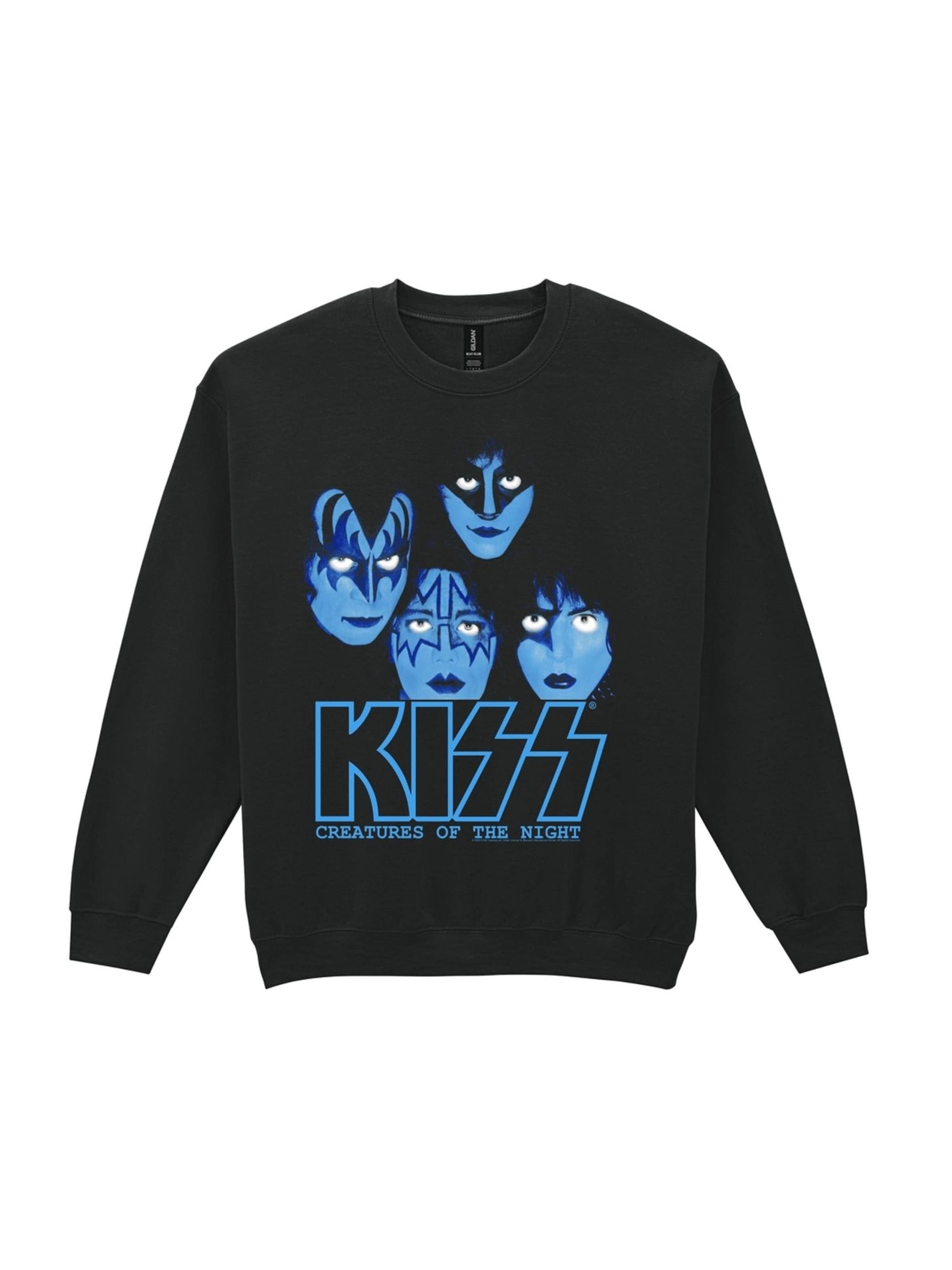 Kiss Sweatshirt 'Creatures of the night' in Black: front