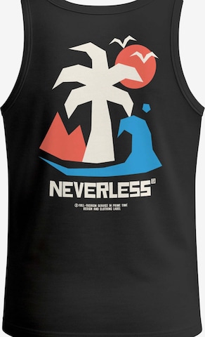 Neverless Shirt 'Beach Palm' in Black: front