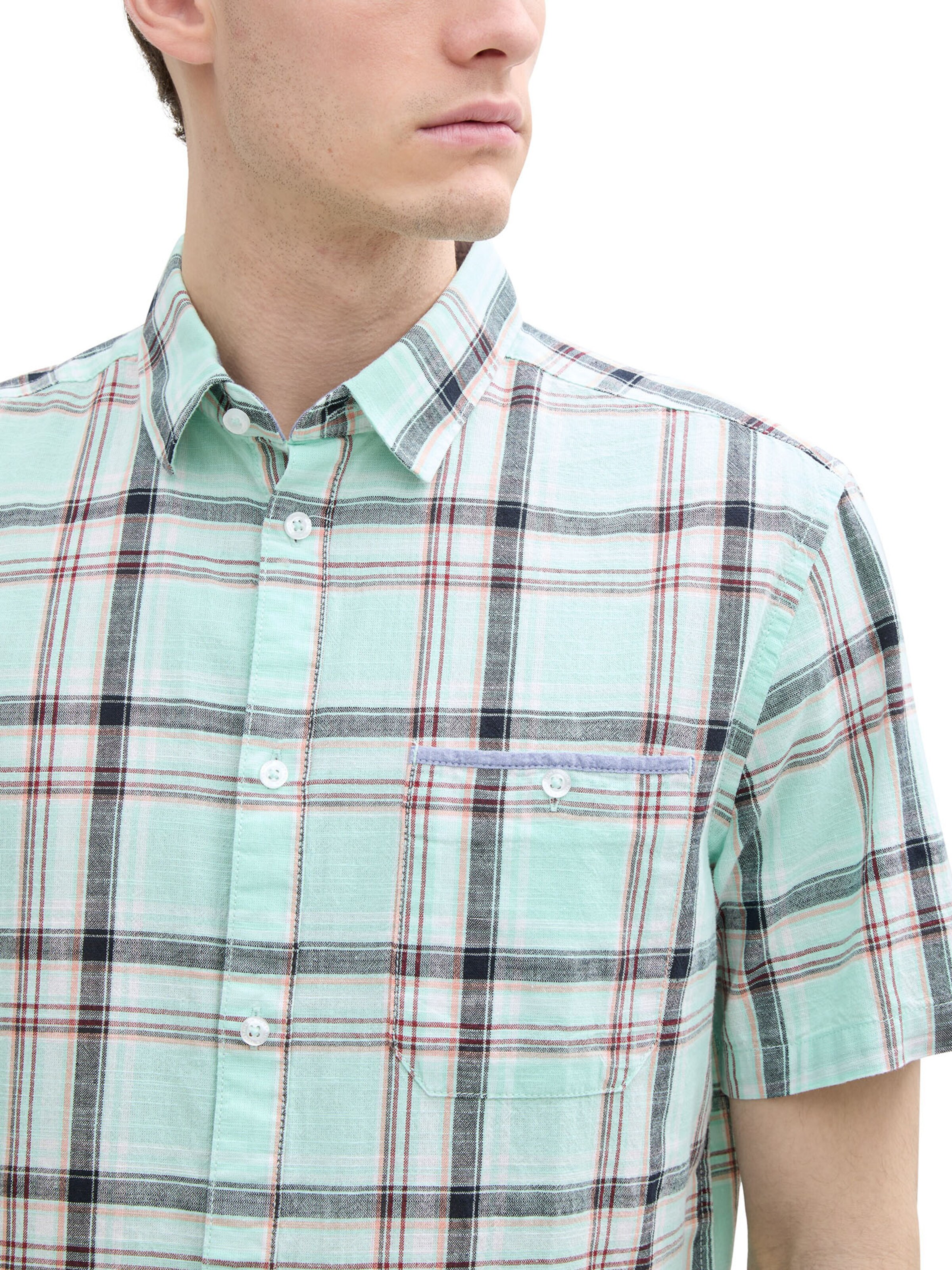 TOM TAILOR Regular fit Button Up Shirt in Green