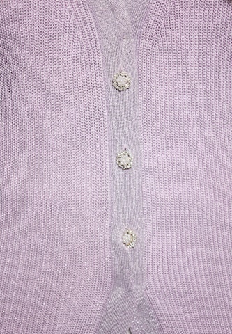 faina Knit Cardigan in Purple