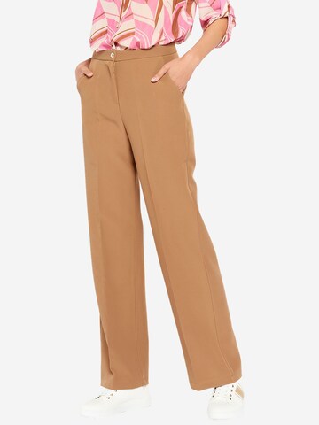 Regular Pantalon à plis LolaLiza en beige : devant