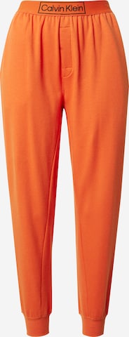 Calvin Klein Underwear تابيرد سروال البيجاما بلون برتقالي: الأمام