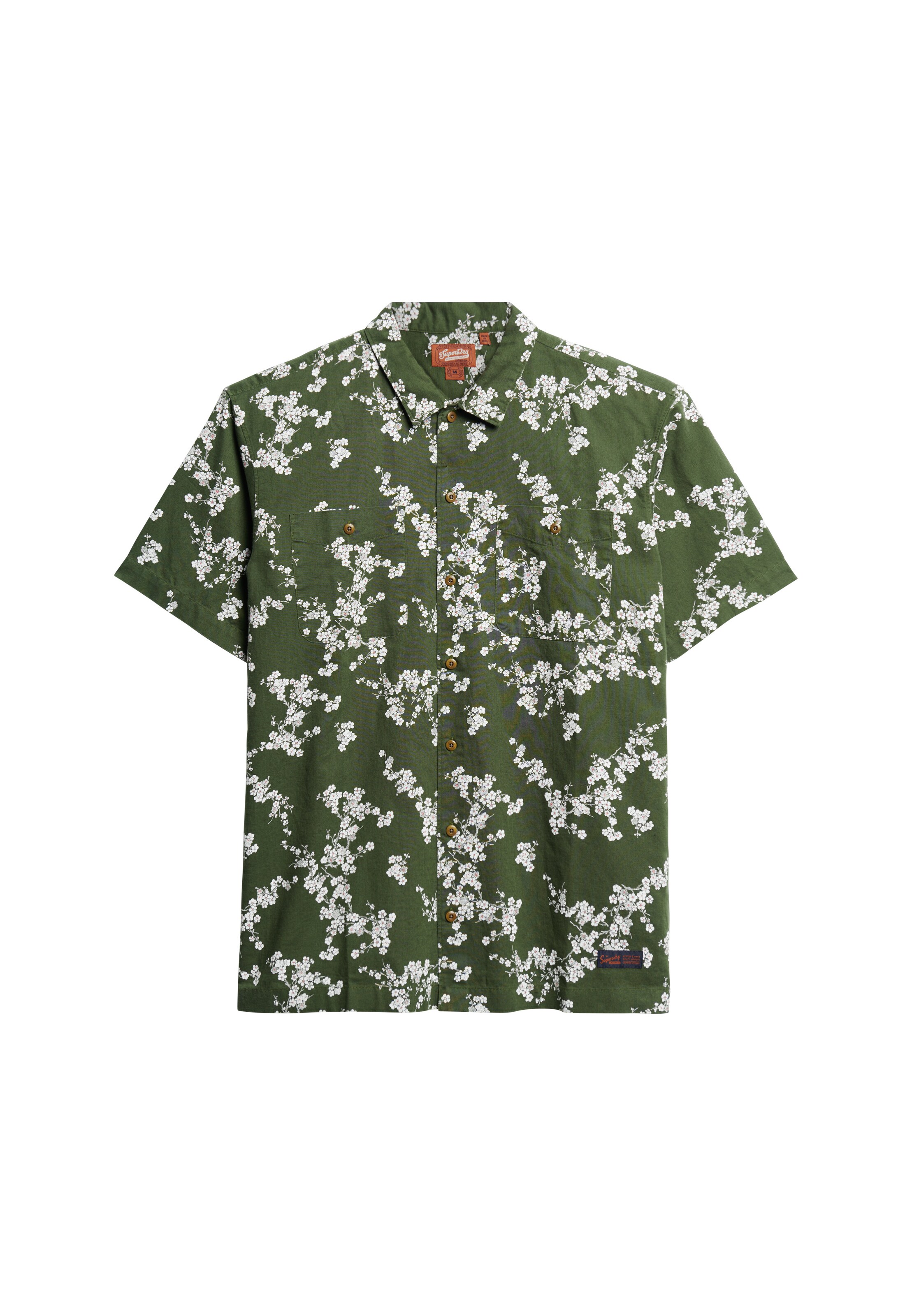 Superdry Regular Fit Hemd in Grün: Vorderseite