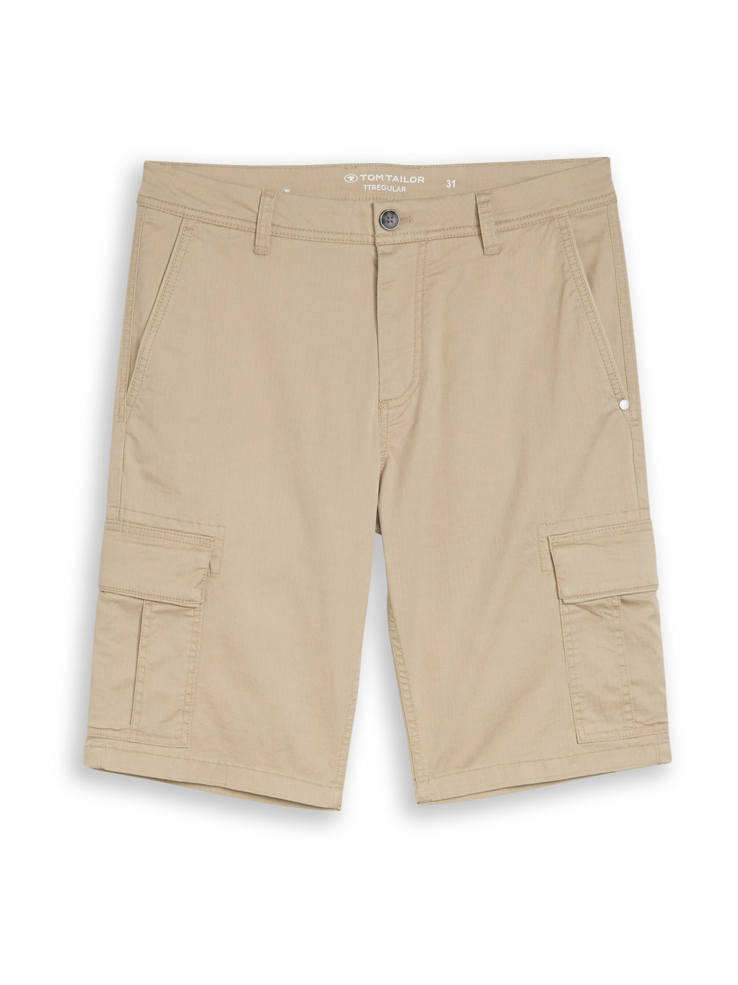 TOM TAILORCargo hlače - bež boja: prednji dio