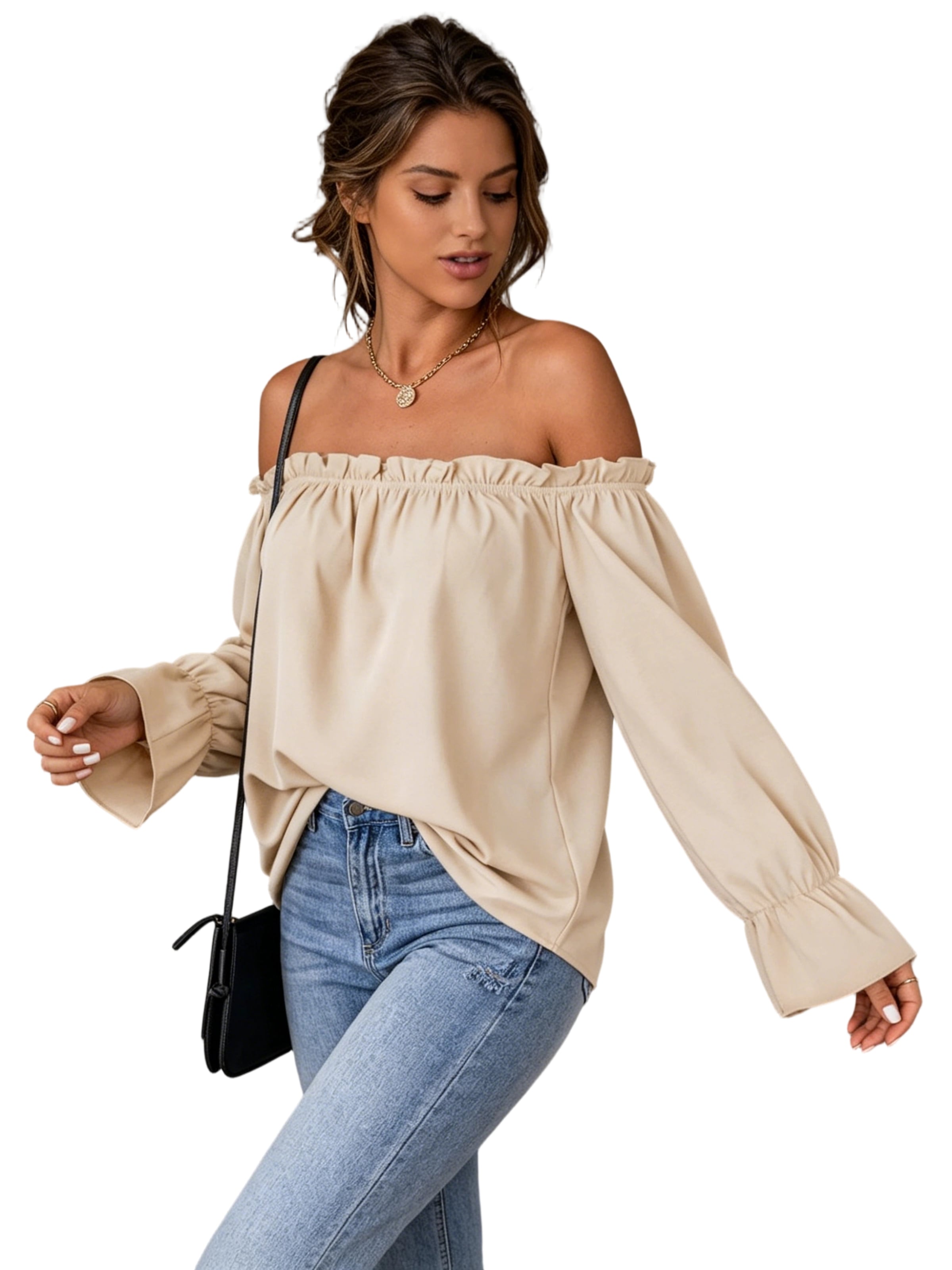 Yesfashion Bluse in Beige