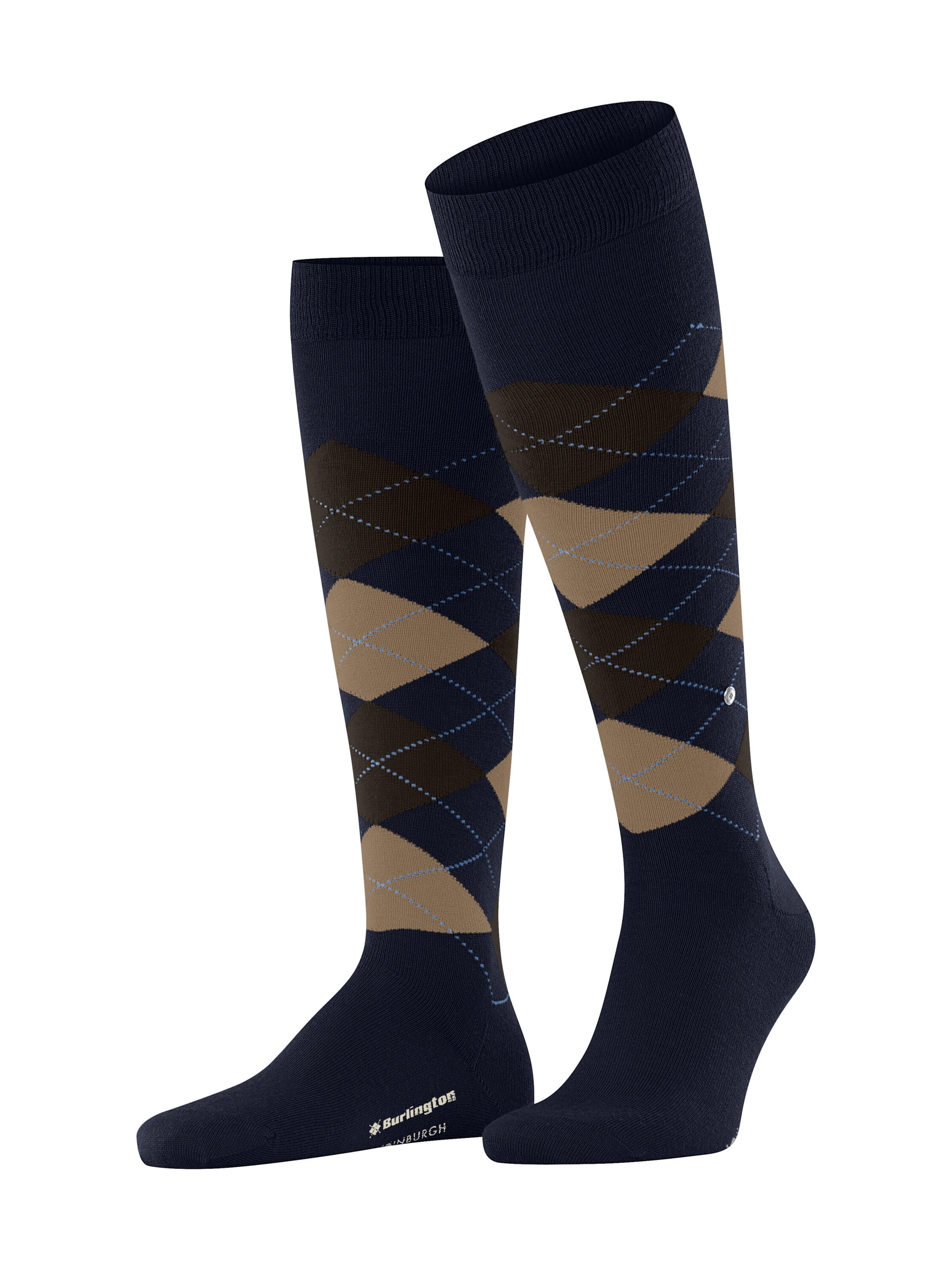 BURLINGTON Kniestrümpfe 'Edinburgh'‌‌‌‌‌‌‌‌ in Blau: Vorderseite