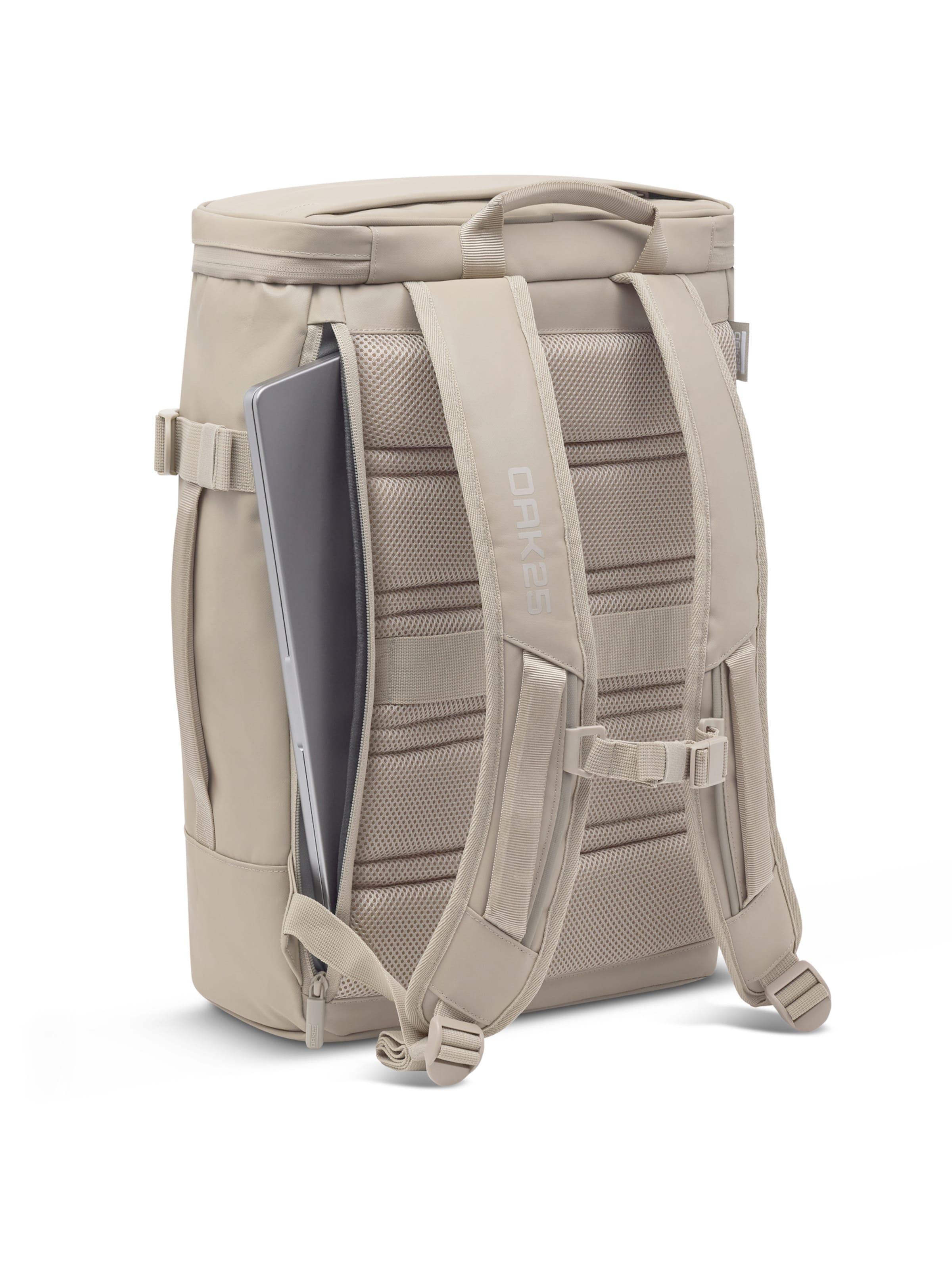 OAK25 Rugzak in Beige: terug