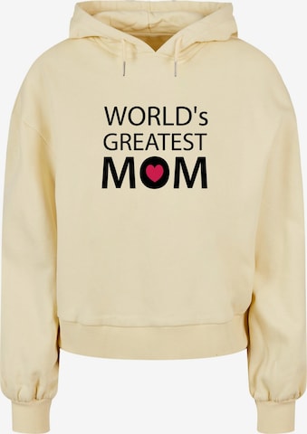 Merchcode Sweatshirt 'Mothers Day - Greatest mom' in Geel: voorkant