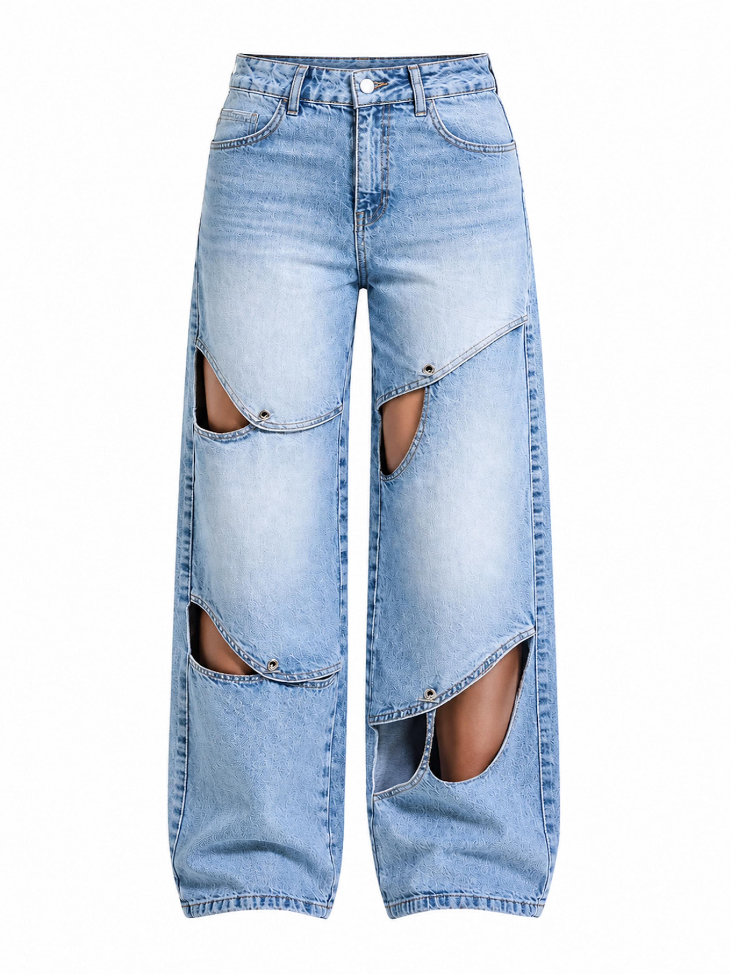 IT'S BASIC Loose fit Jeans 'LOOSE HIGH RISE JEANS (LENGHT 32)' in Blue: front