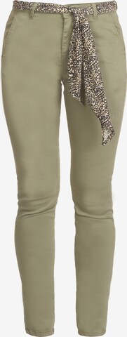 Le Temps Des Cerises Chino Pants 'DYLI 4' in Green: front