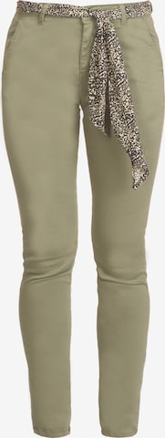 Le Temps Des Cerises Skinny Chino Pants 'DYLI 4' in Green: front