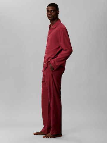 Regular Pyjama long Calvin Klein Underwear en rouge