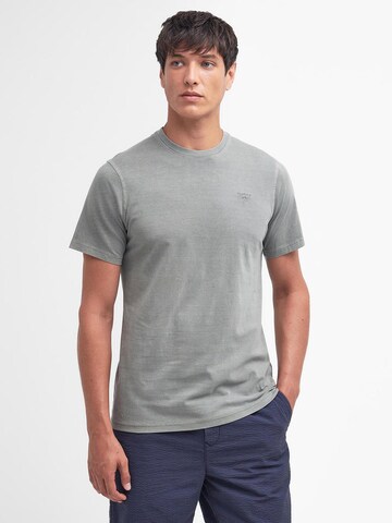 T-Shirt Barbour en gris : devant