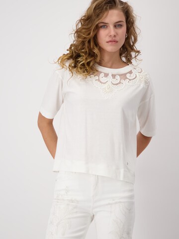 T-shirt monari en blanc : devant