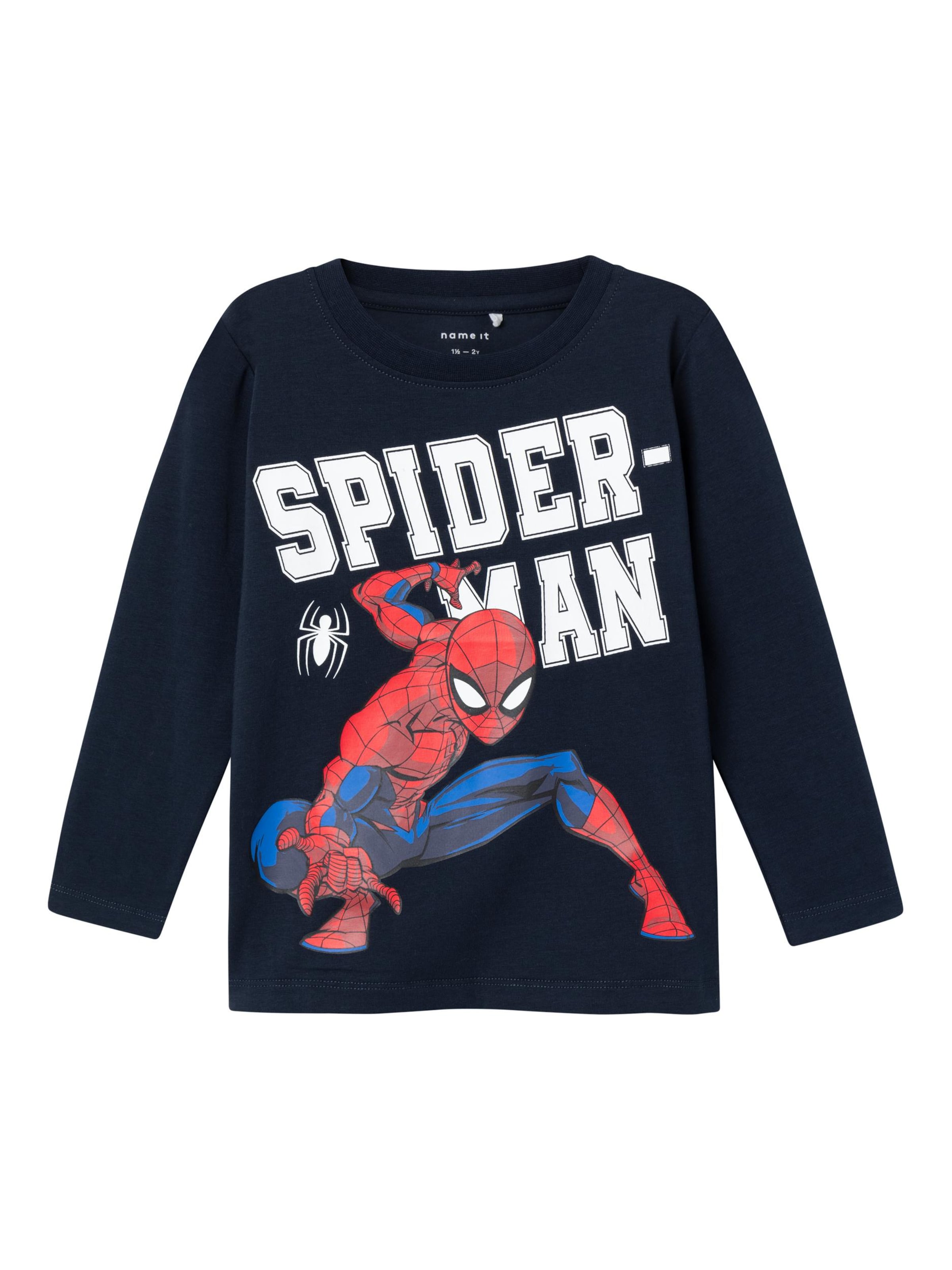NAME IT - Camiseta 'Naza Spiderman' en azul: frente