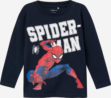 NAME IT - Camiseta 'Naza Spiderman' en azul: frente