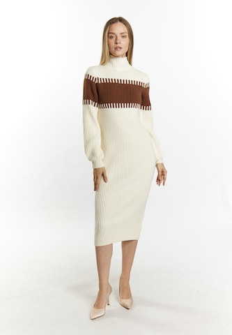 DreiMaster Klassik Knit dress 'Casnagie' in White