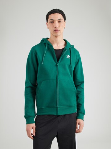 ADIDAS ORIGINALS Sweatvest 'Trefoil Essentials' in Groen: voorkant
