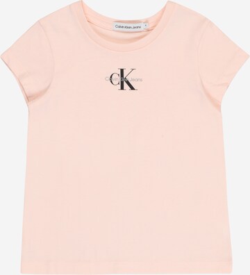 T-Shirt Calvin Klein Jeans en rose : devant