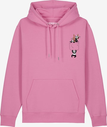 Sweat-shirt ' Pocket Pandas ' Watapparel en rose : devant